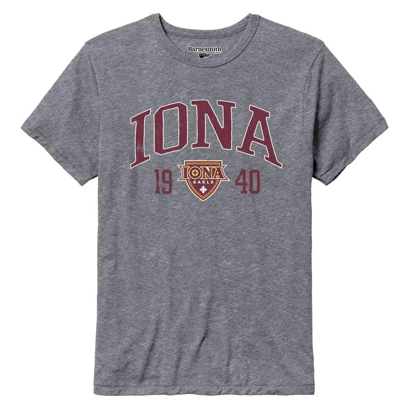 Iona University Triblend T-Shirt (Fall Heather) sold by Barnesmith