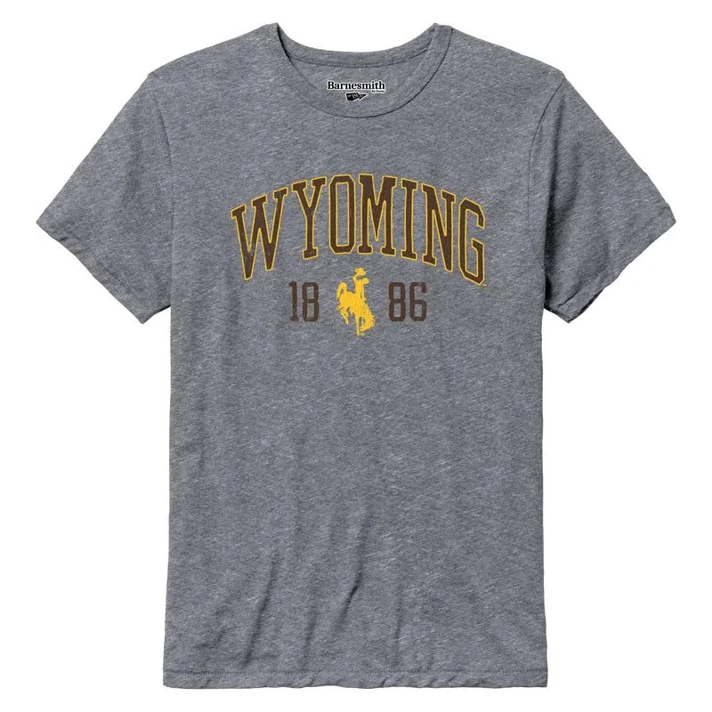 University of Wyoming Triblend T-Shirt (Fall Heather) sold by Barnesmith