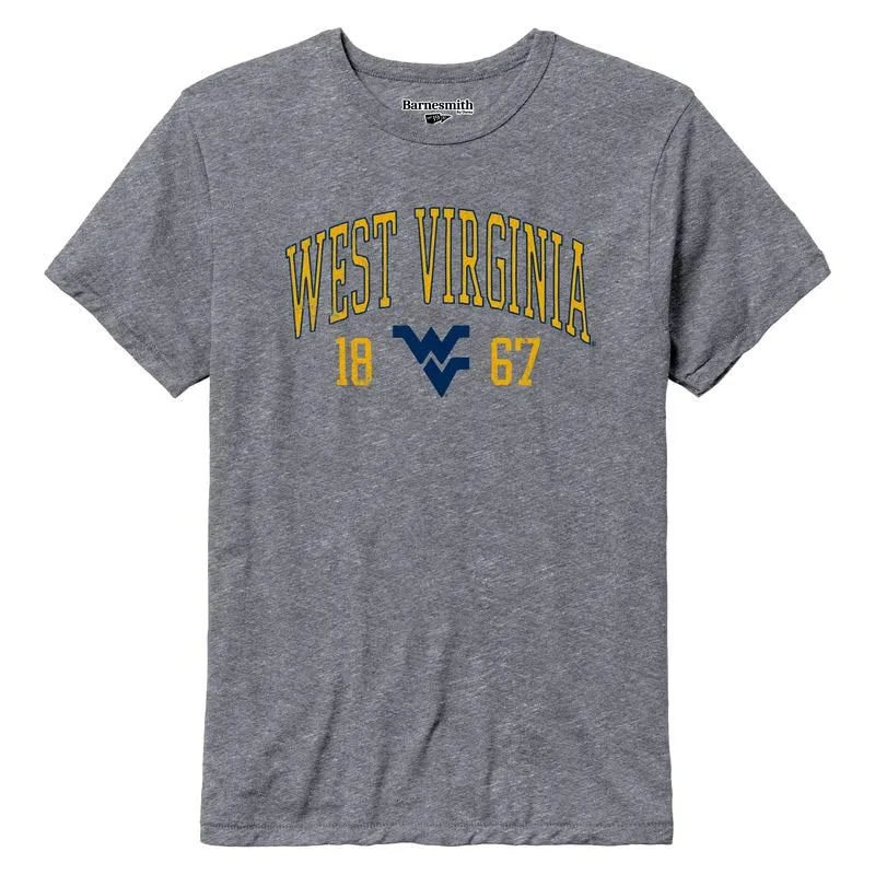 West Virginia University Triblend T-Shirt (Fall Heather) sold by Barnesmith