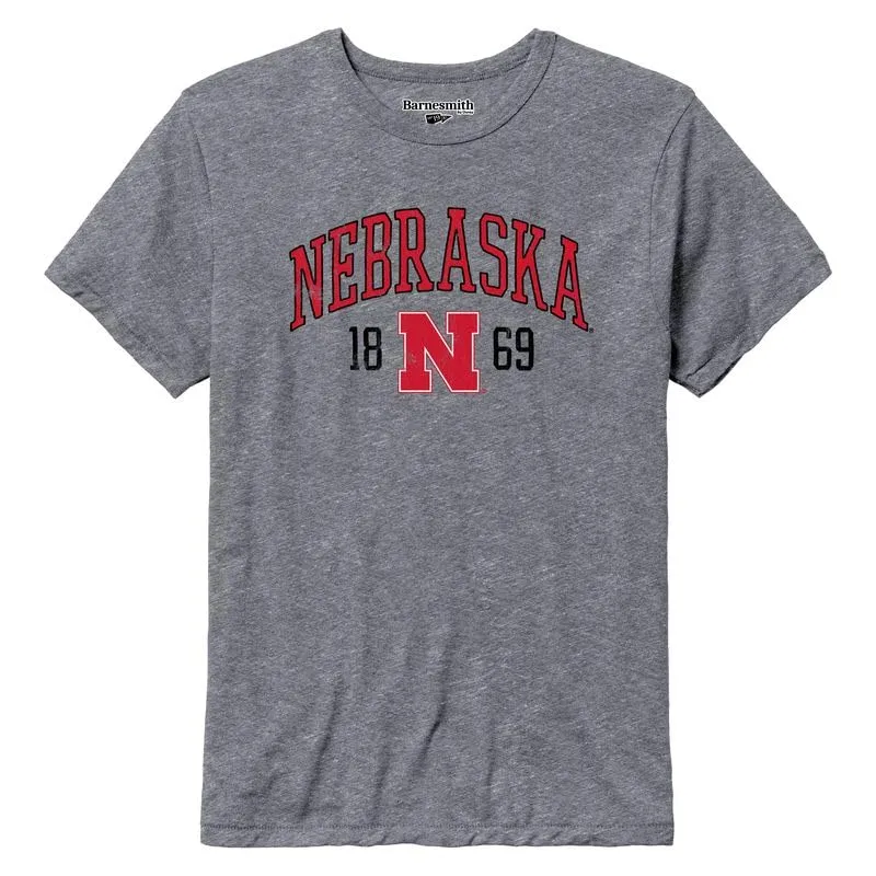University of Nebraska Triblend T-Shirt (Fall Heather) sold by Barnesmith