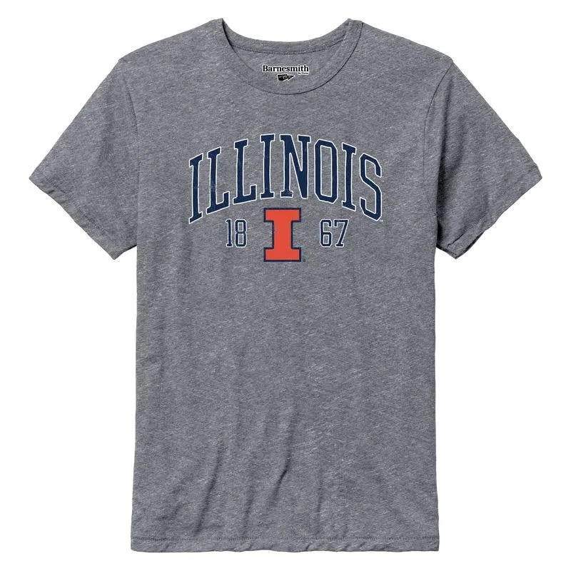 University of Illinois Triblend T-Shirt (Fall Heather) sold by Barnesmith