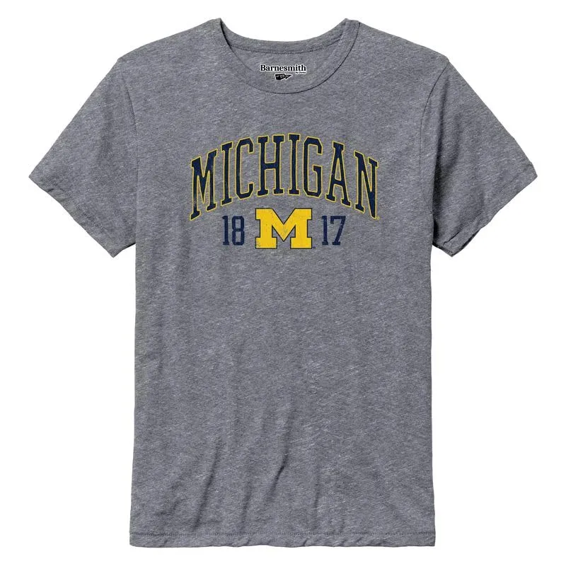 University of Michigan Triblend T-Shirt (Fall Heather) sold by Barnesmith
