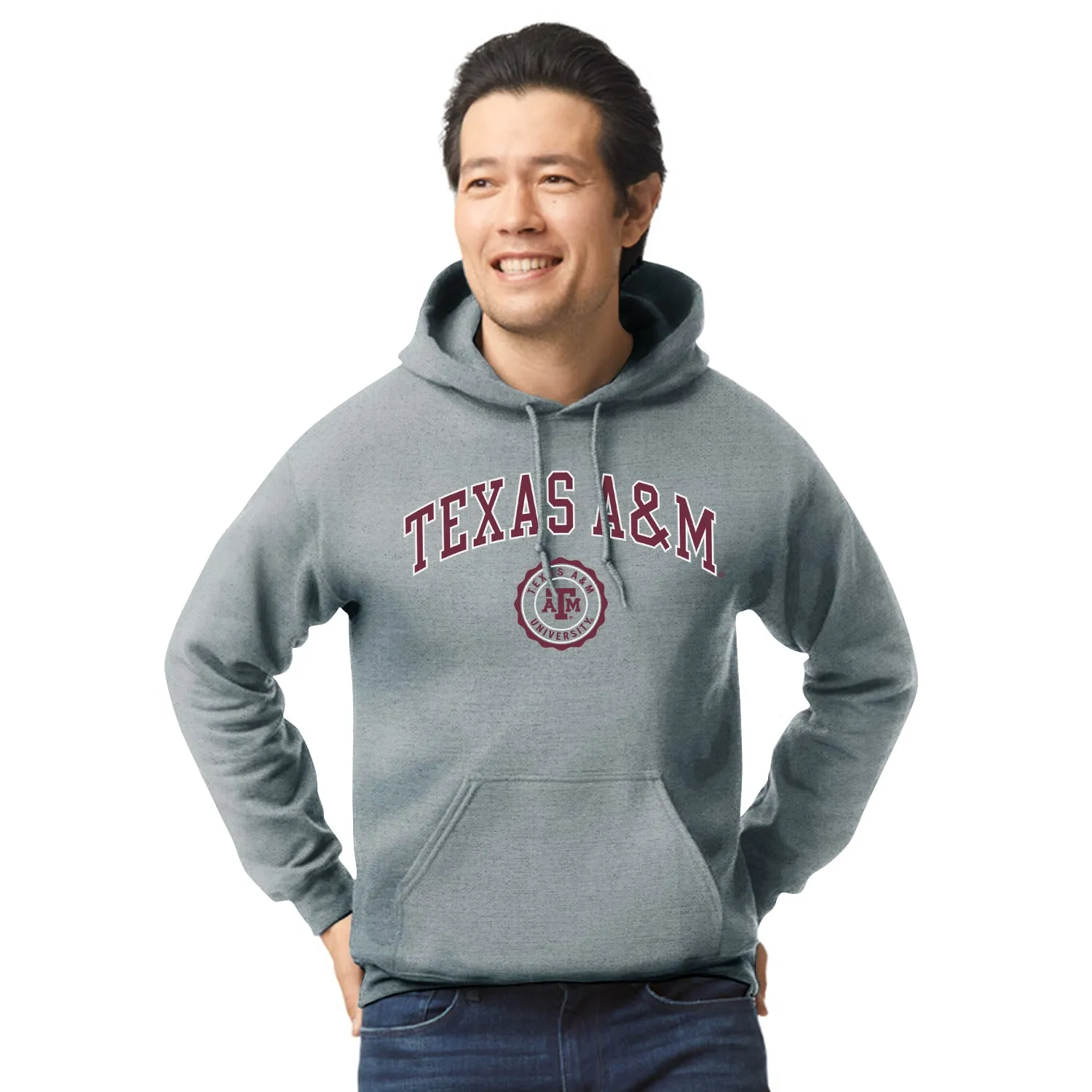 Texas A&M University Heritage Hooded Sweatshirt (Charcoal) sold by Barnesmith product image thumbnail 2