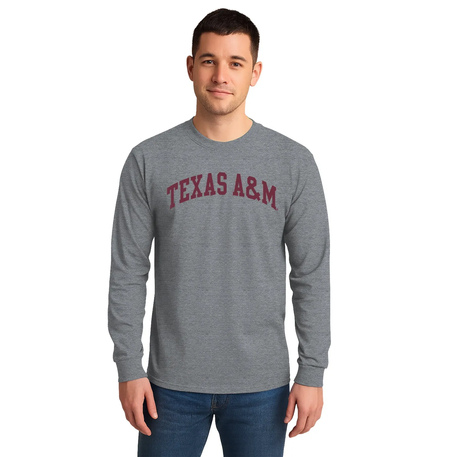 Texas A&M University Classic Long Sleeve T-Shirt (Charcoal Grey) sold by Barnesmith product image thumbnail 2