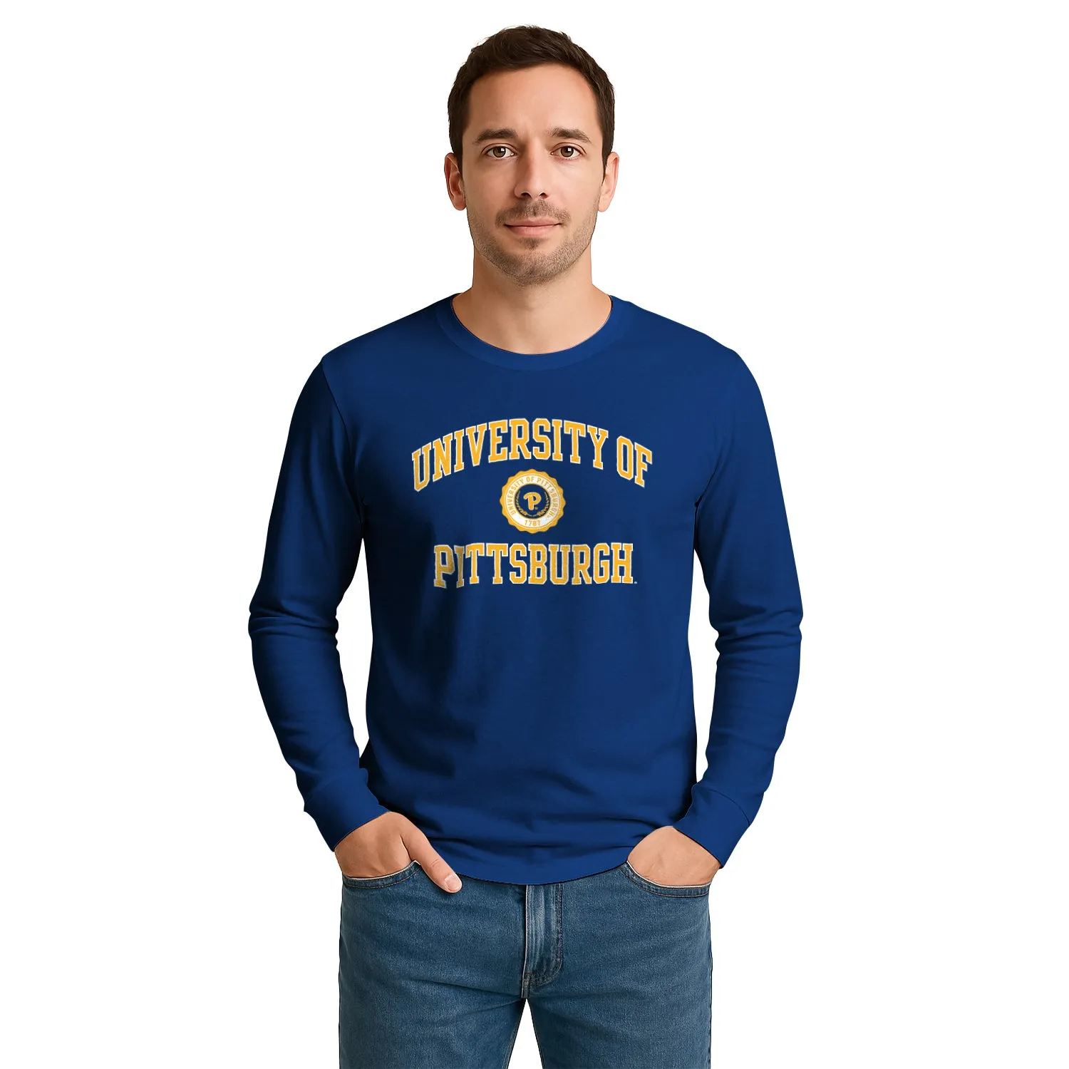 University of Pittsburgh Heritage Long Sleeve T-Shirt (Royal Blue) sold by Barnesmith product image thumbnail 2