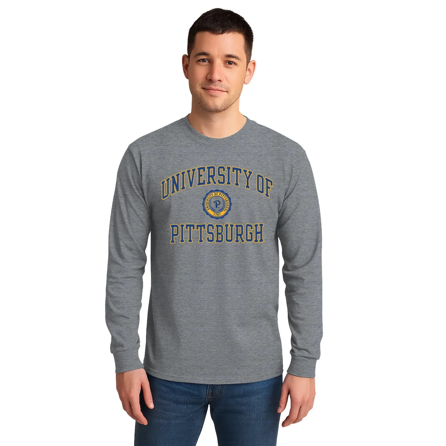 University of Pittsburgh Heritage Long Sleeve T-Shirt (Charcoal Grey) sold by Barnesmith product image thumbnail 2
