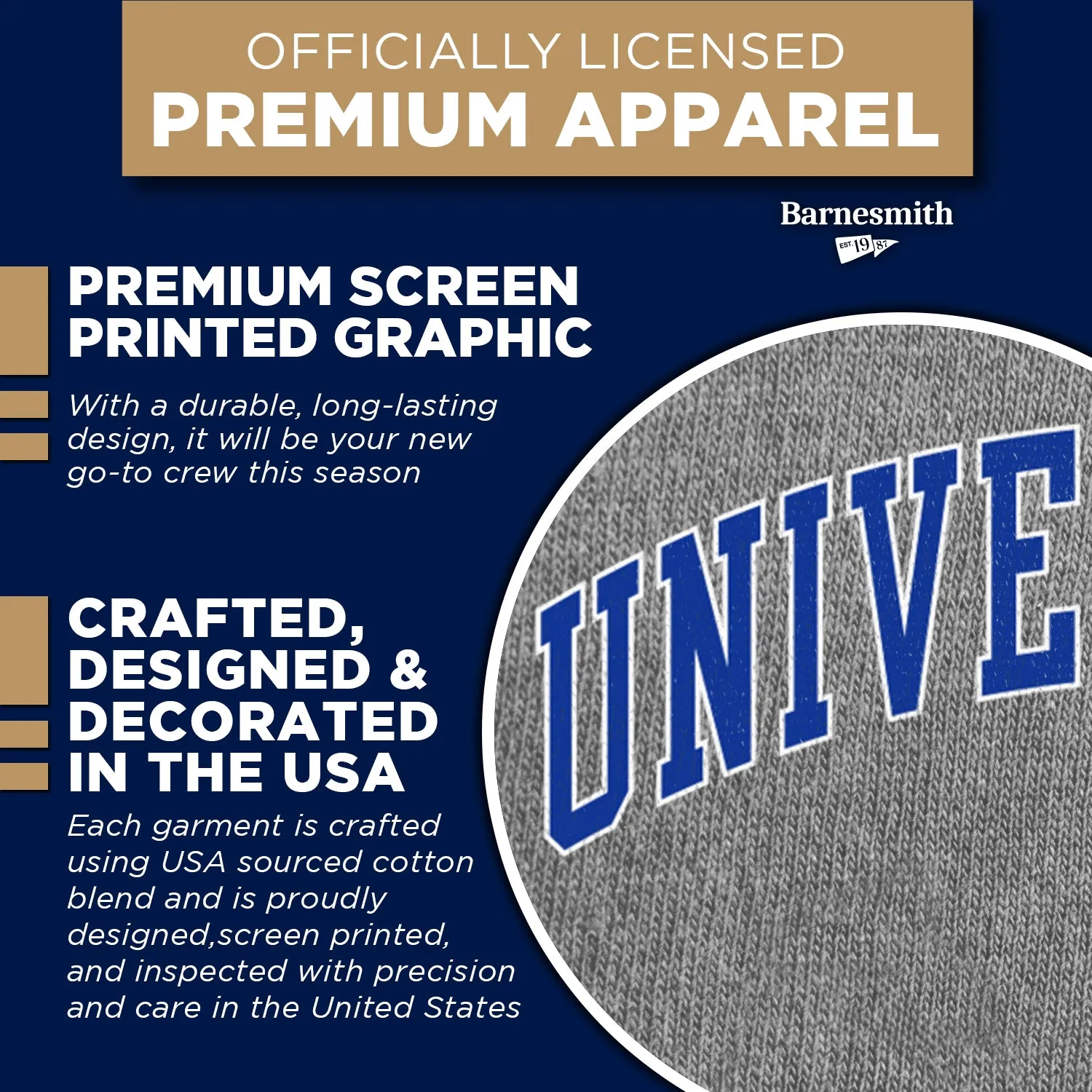 University of New Hampshire Heritage Sweatshirt (Charcoal) sold by Barnesmith product image thumbnail 4