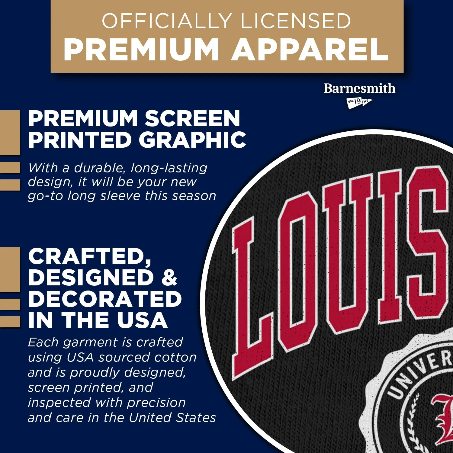 University of Louisville Heritage Long Sleeve T-Shirt (Black) sold by Barnesmith product image thumbnail 4