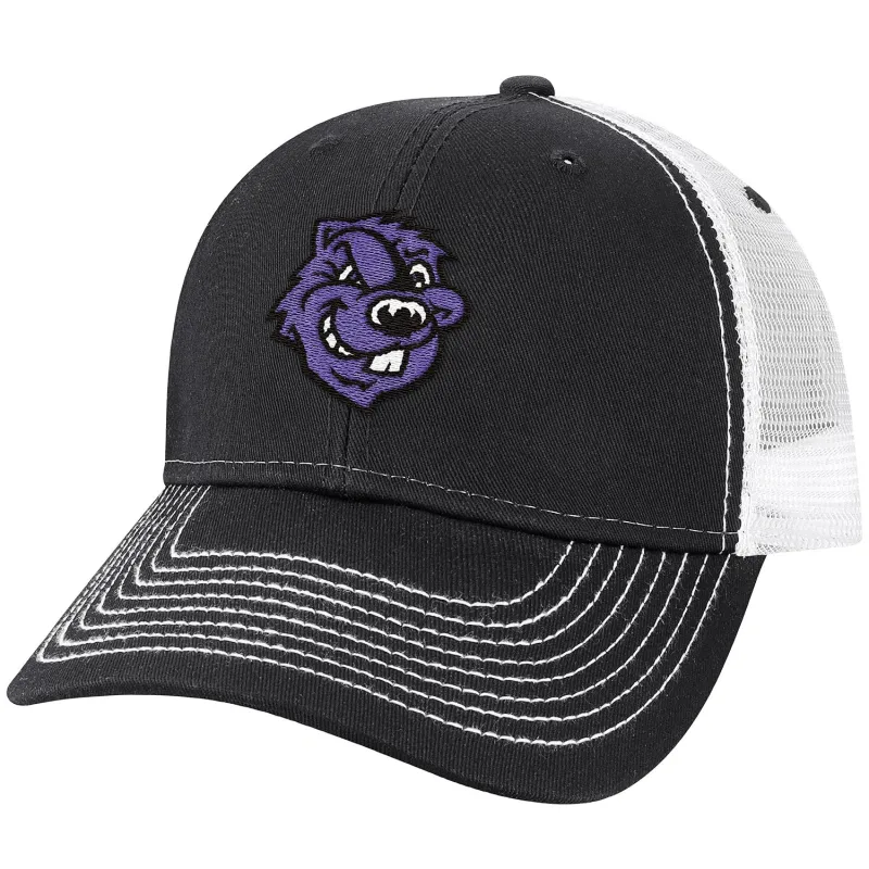 City College of New York Sideline Trucker Hat One-Size (Dark Grey/White) sold by Barnesmith