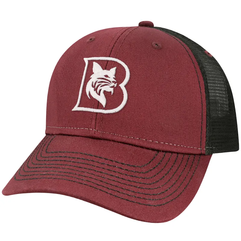 Bates College Sideline Trucker Hat One-Size (Maroon/Black) sold by Barnesmith