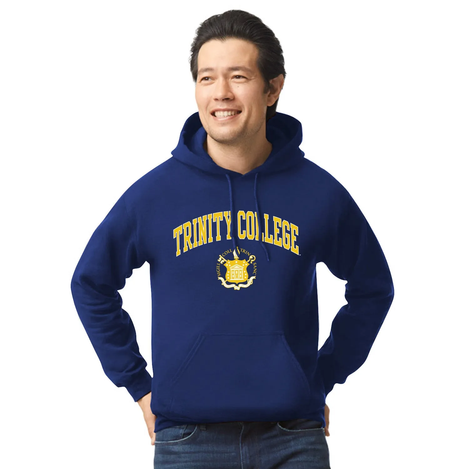 Trinity College Heritage Hooded Sweatshirt (Navy) sold by Barnesmith product image thumbnail 2