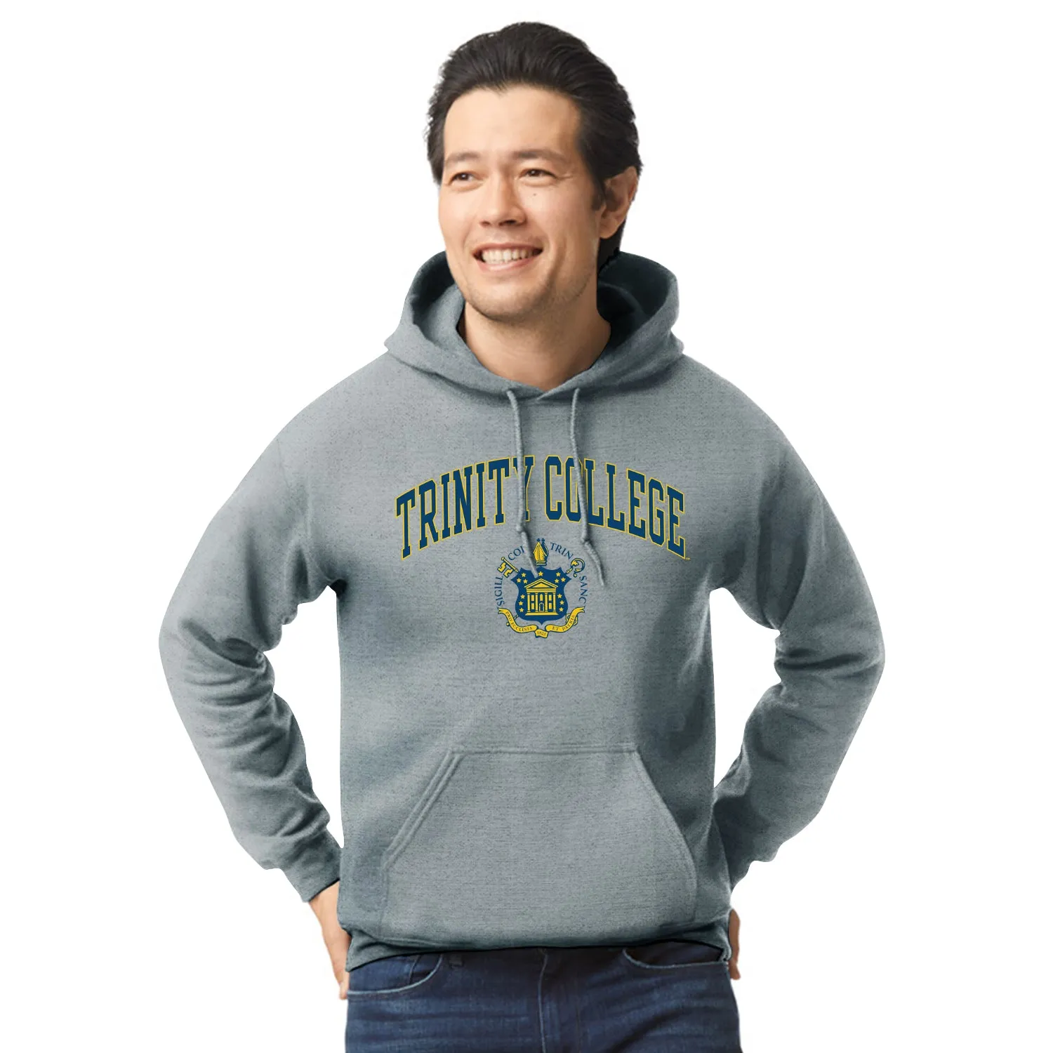 Trinity College Heritage Hooded Sweatshirt (Charcoal Grey) sold by Barnesmith product image thumbnail 2