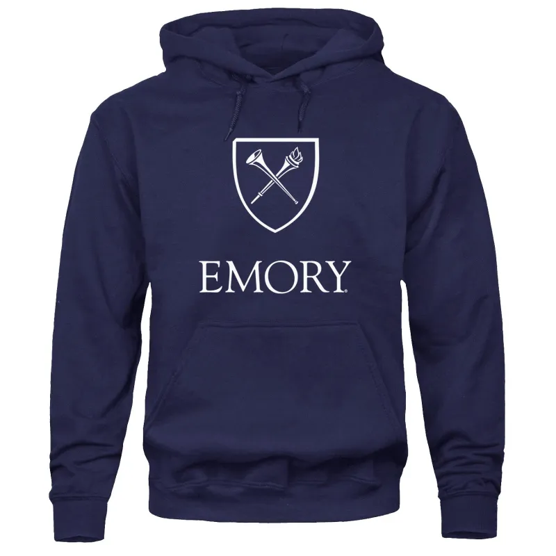 Emory University Heritage Hooded Sweatshirt (Navy) sold by Barnesmith