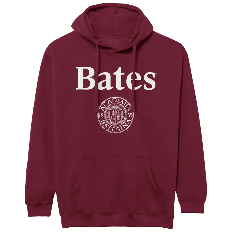 Bates College Heritage Hooded Sweatshirt (Garnet) sold by Barnesmith