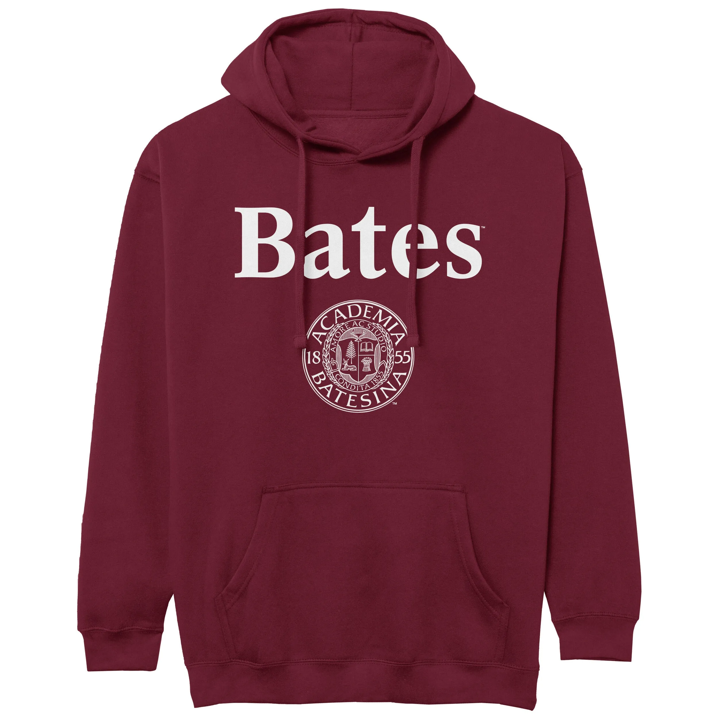 Bates College Heritage Hooded Sweatshirt (Garnet) sold by Barnesmith