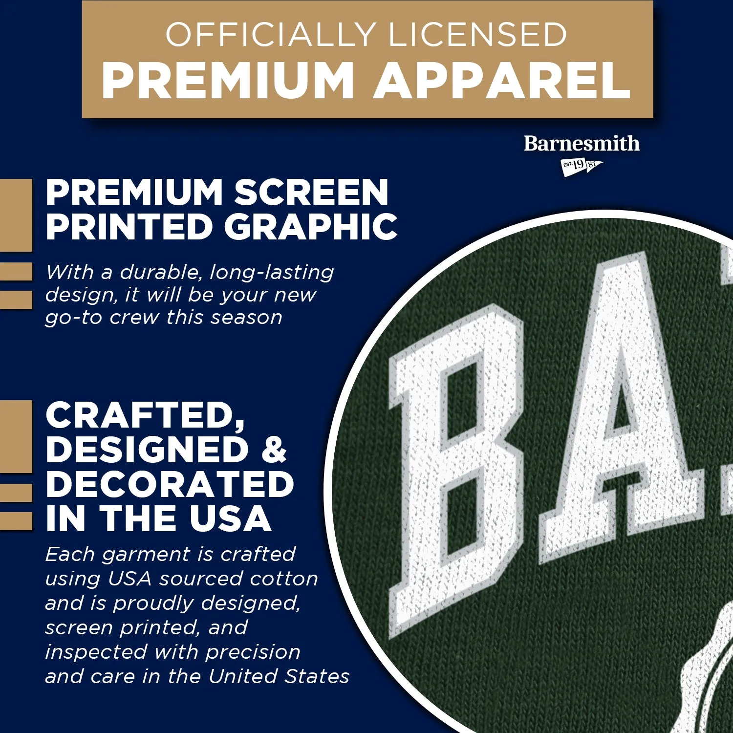 Babson College Heritage Sweatshirt (Green) sold by Barnesmith product image thumbnail 4