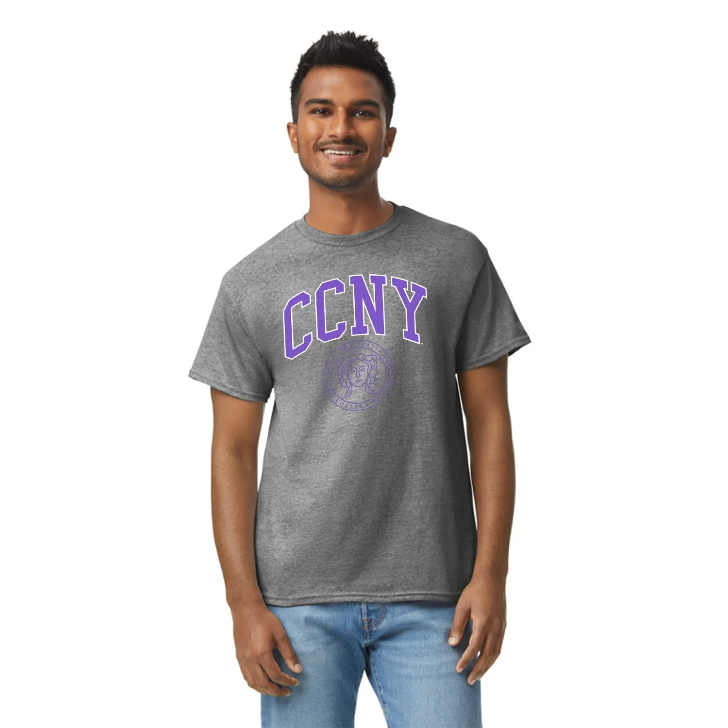 City College of New York Heritage T-Shirt (Charcoal Grey) sold by Barnesmith product image thumbnail 2