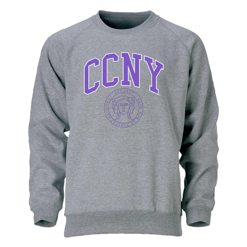 City College of New York Heritage Sweatshirt (Charcoal Grey) sold by Barnesmith