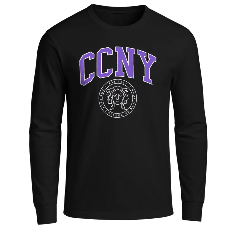 City College of New York Heritage Long Sleeve T-Shirt (Black) sold by Barnesmith