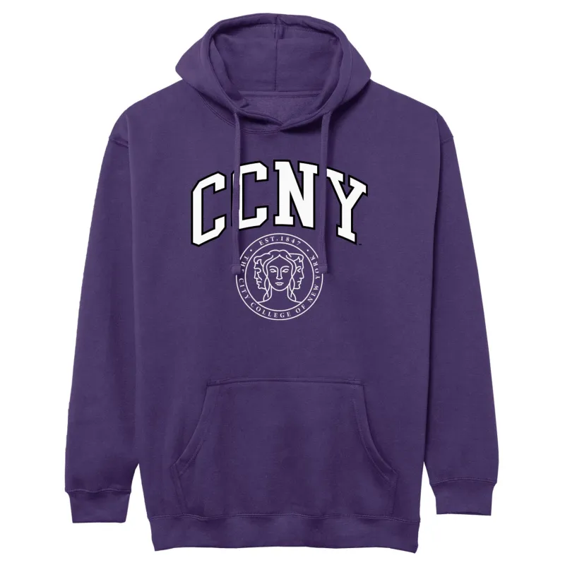 City College of New York Heritage Hooded Sweatshirt (Purple) sold by Barnesmith