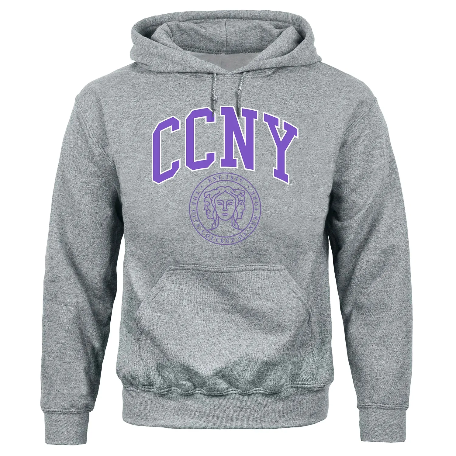 City College of New York Heritage Hooded Sweatshirt (Charcoal Grey) sold by Barnesmith