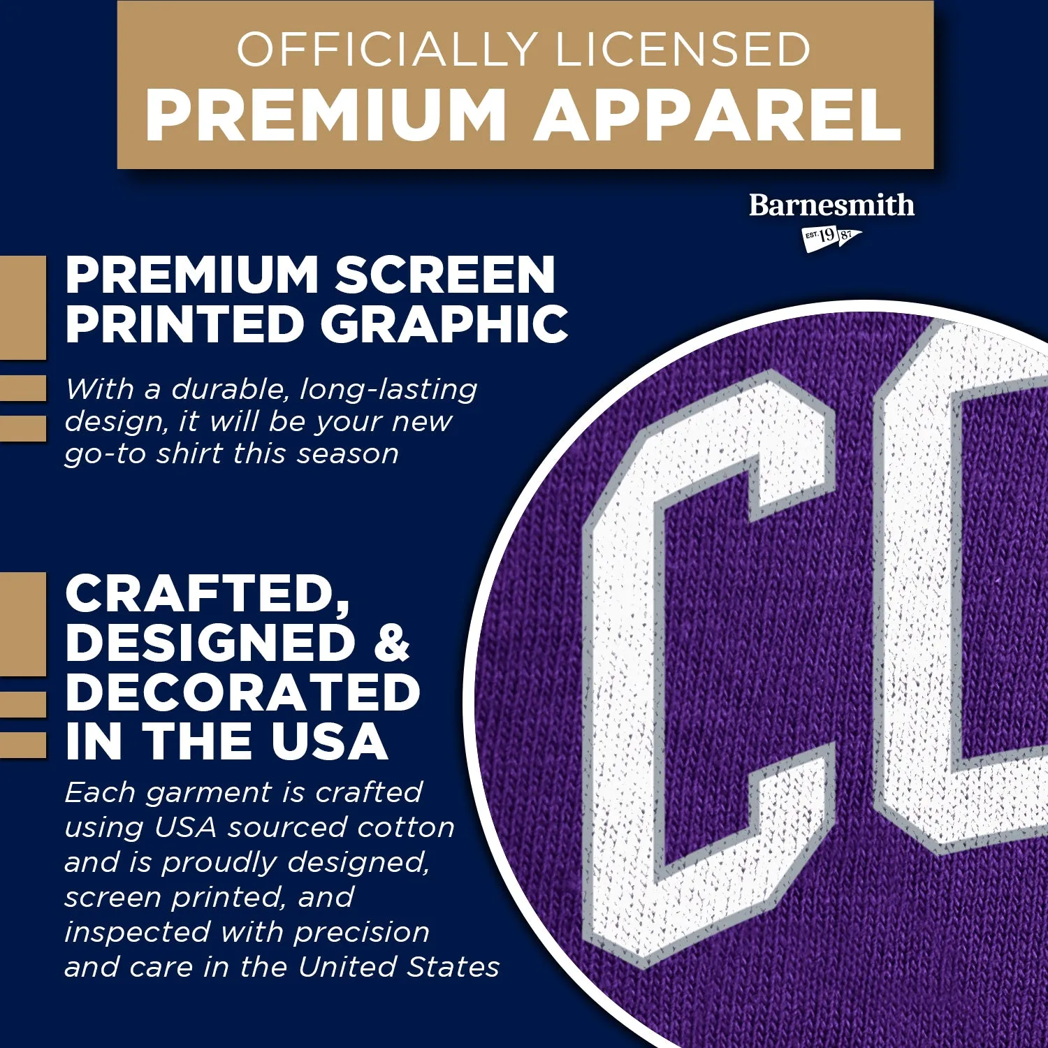 City College of New York Classic T-Shirt (Purple) sold by Barnesmith product image thumbnail 4