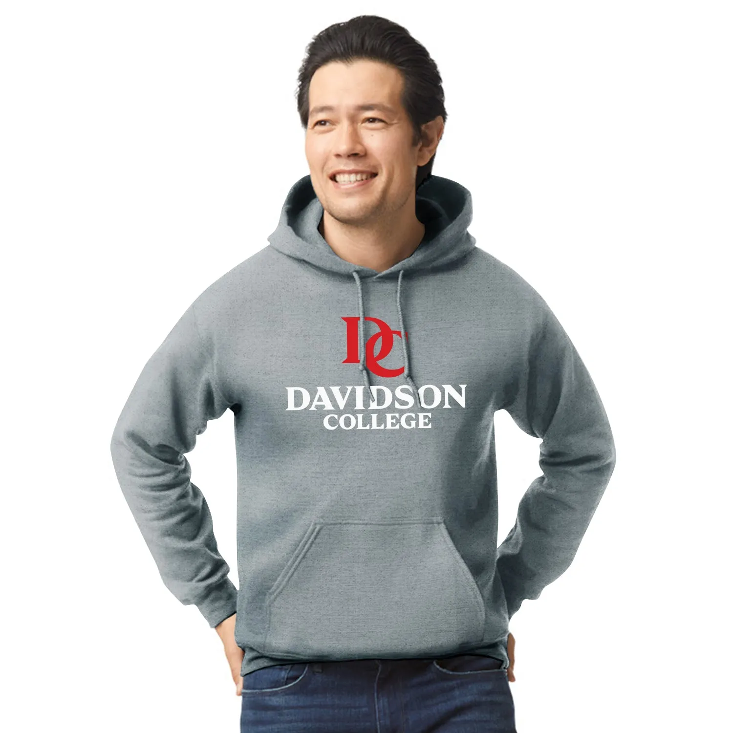 Davidson College Heritage Hooded Sweatshirt (Charcoal Grey) sold by Barnesmith product image thumbnail 2
