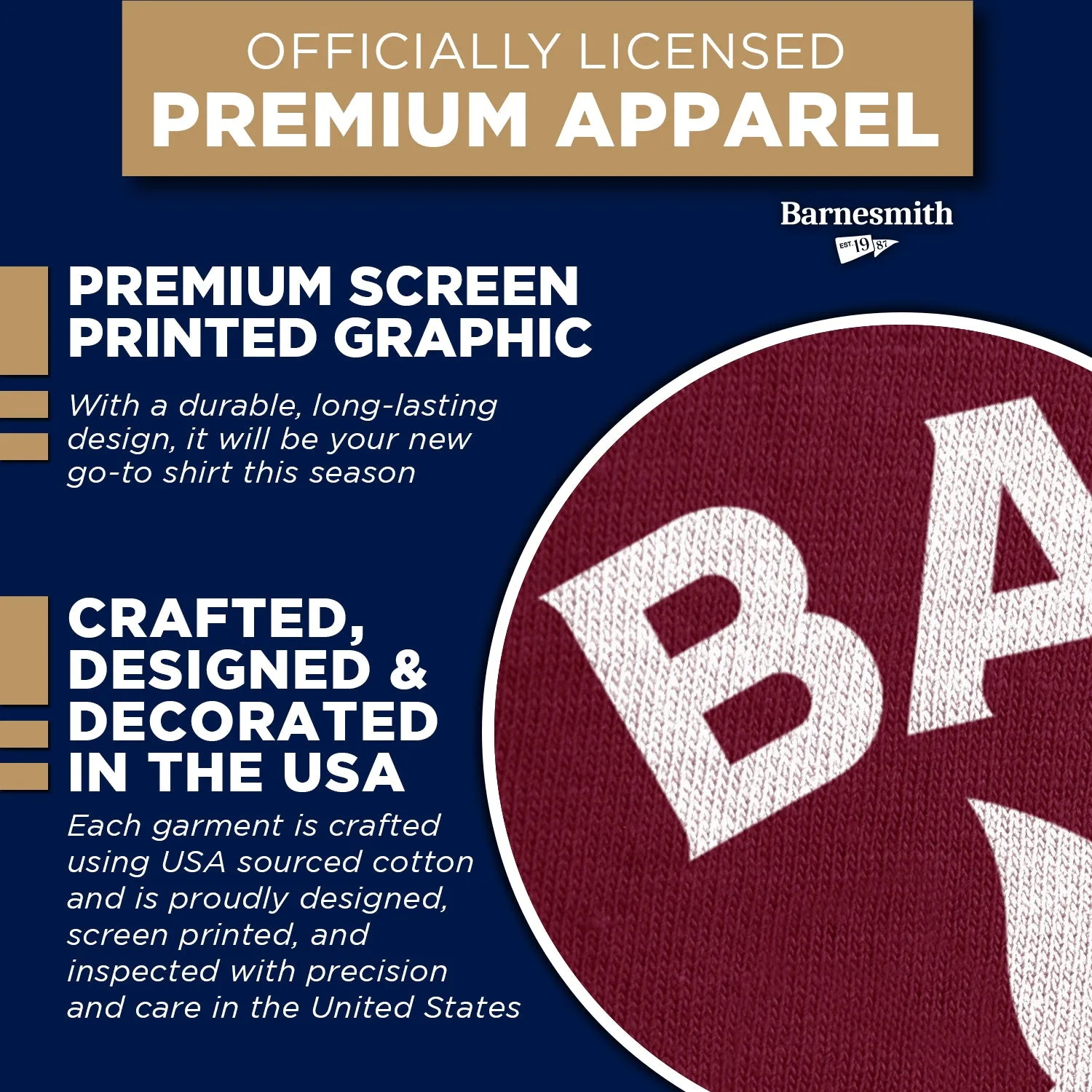 Bates College Spirit T-Shirt (Garnet) sold by Barnesmith product image thumbnail 4