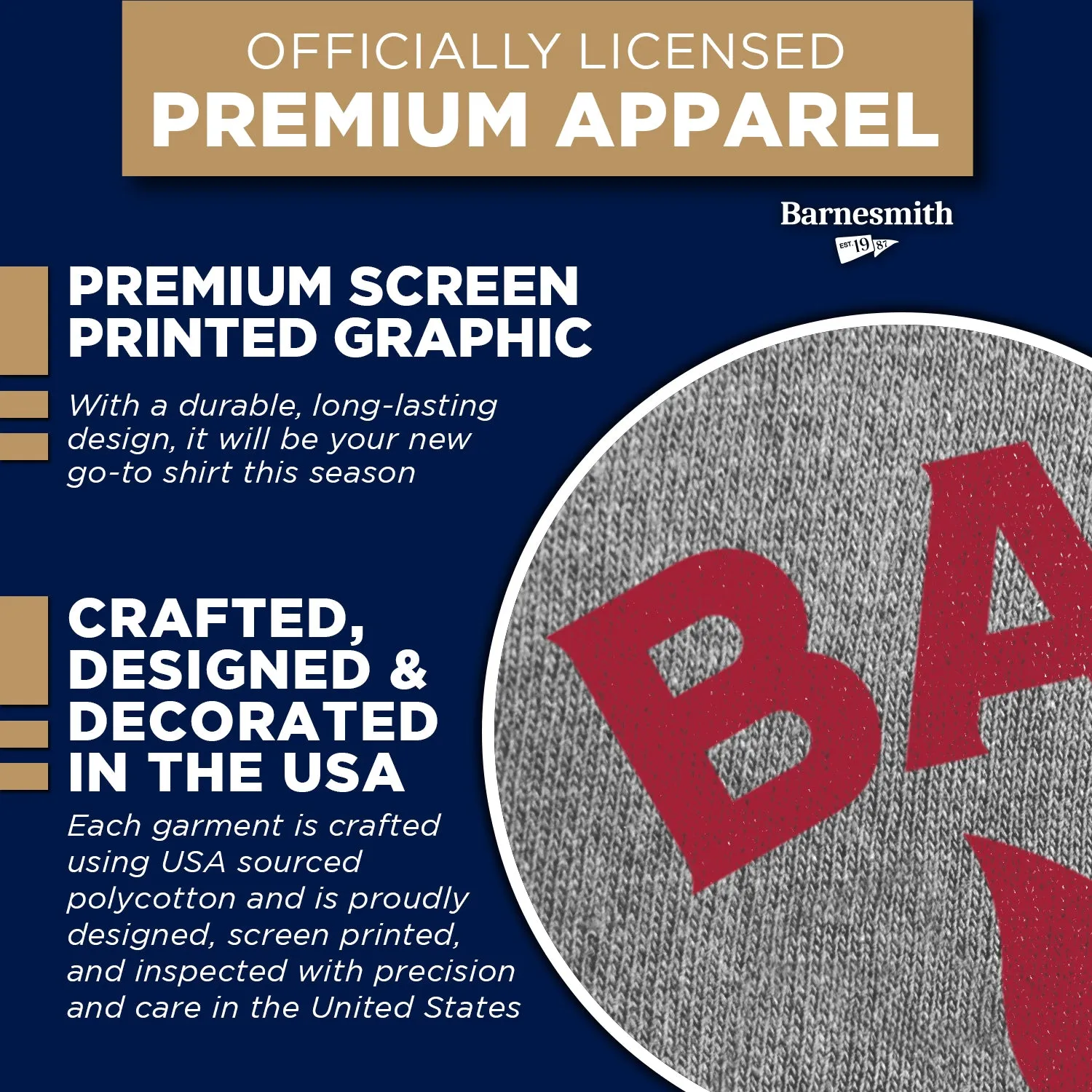 Bates College Spirit T-Shirt (Charcoal Grey) sold by Barnesmith product image thumbnail 4