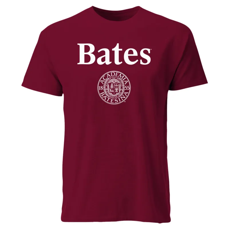 Bates College Heritage T-Shirt (Garnet) sold by Barnesmith