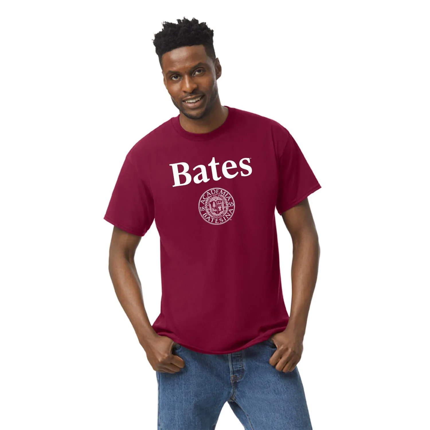 Bates College Heritage T-Shirt (Garnet) sold by Barnesmith product image thumbnail 2