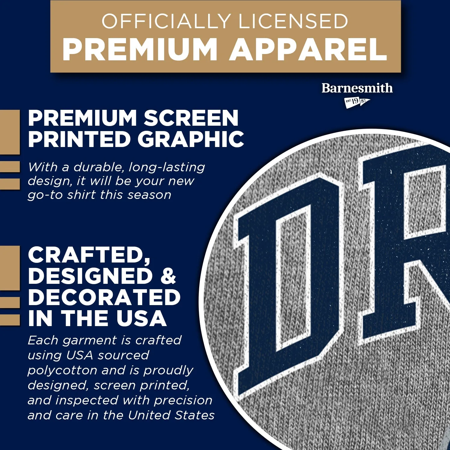 Drew University Spirit T-Shirt (Charcoal Grey) sold by Barnesmith product image thumbnail 4