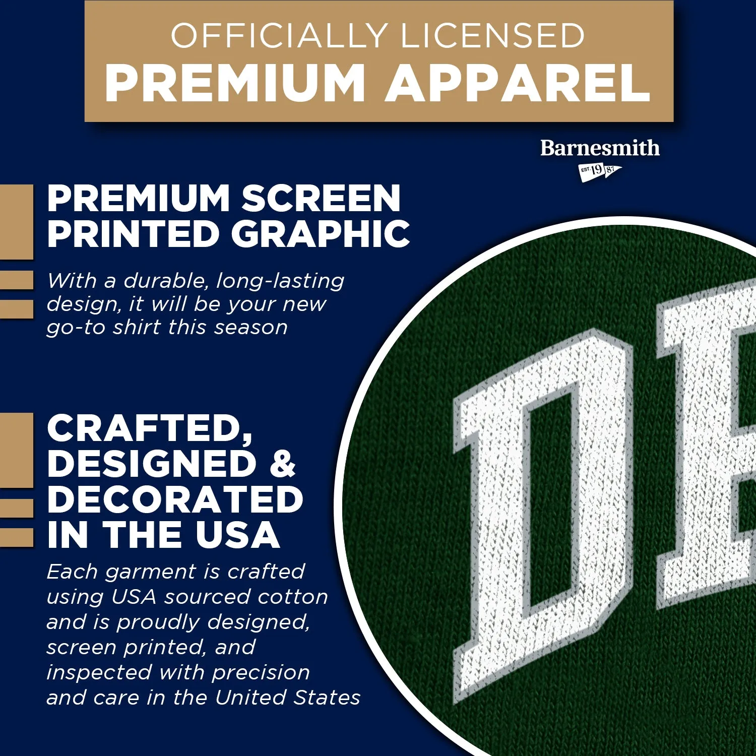 Drew University Spirit T-Shirt (Green) sold by Barnesmith product image thumbnail 4