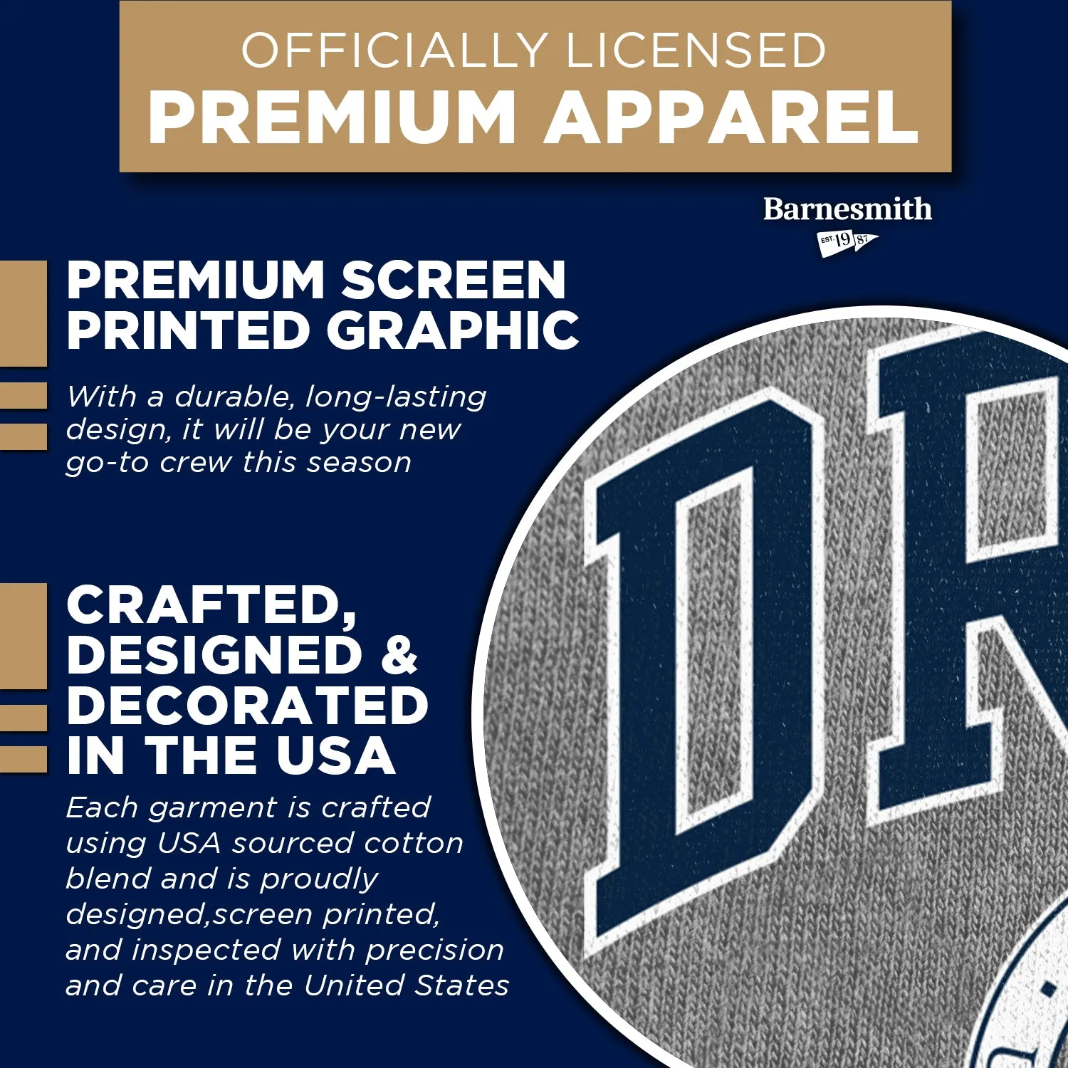 Drew University Heritage Sweatshirt (Charcoal Grey) sold by Barnesmith product image thumbnail 4