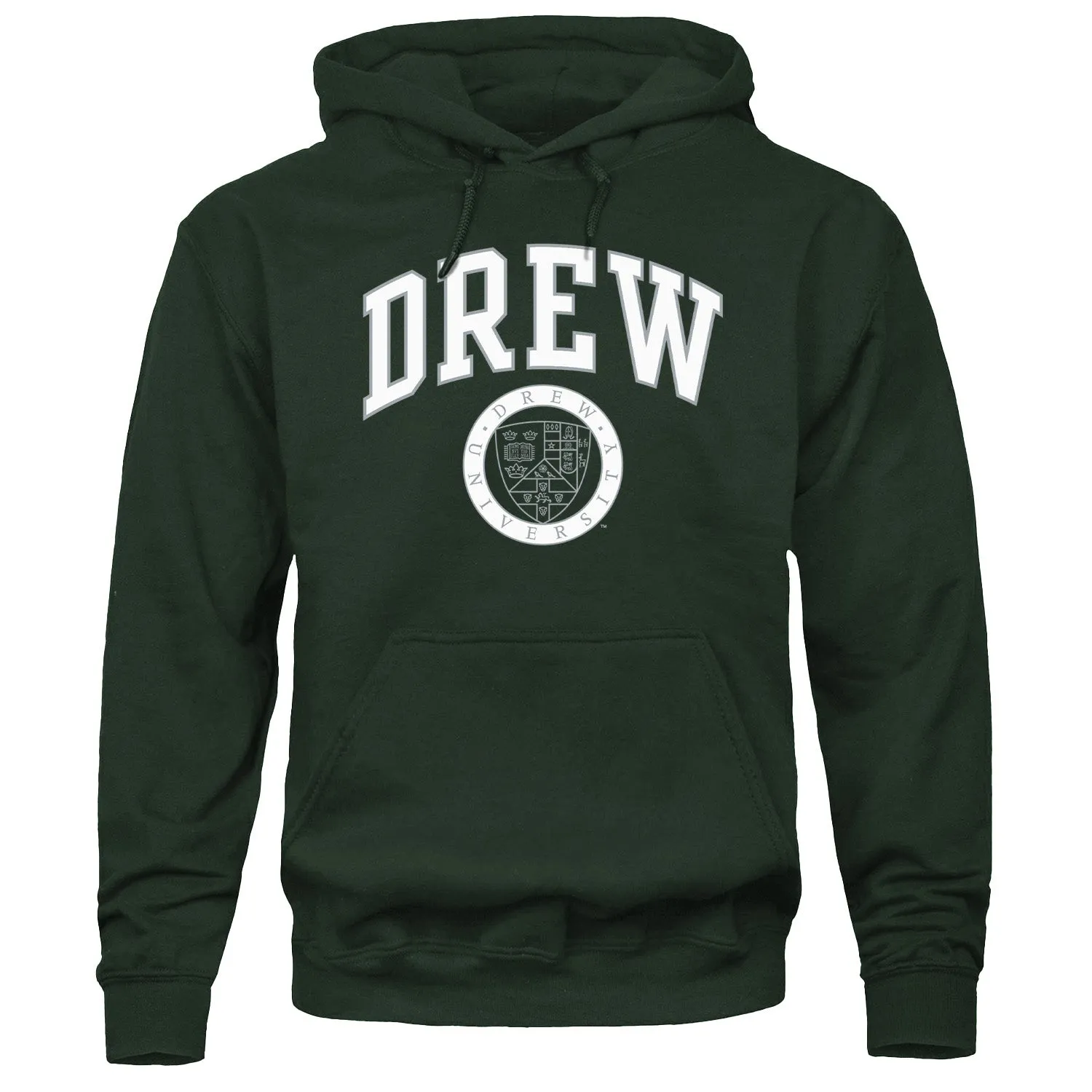 Drew University Heritage Hooded Sweatshirt (Green) sold by Barnesmith