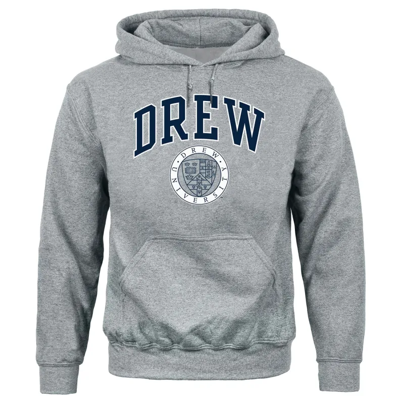 Drew University Heritage Hooded Sweatshirt (Charcoal Grey) sold by Barnesmith