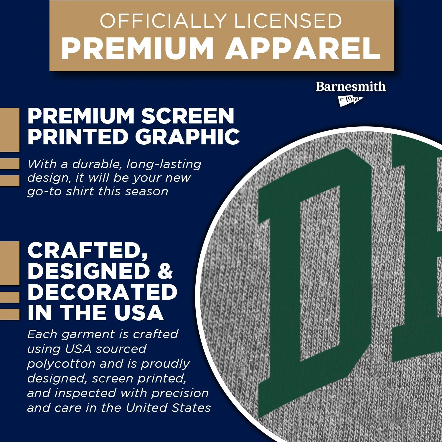 Drew University Classic T-Shirt (Charcoal Grey) sold by Barnesmith product image thumbnail 4