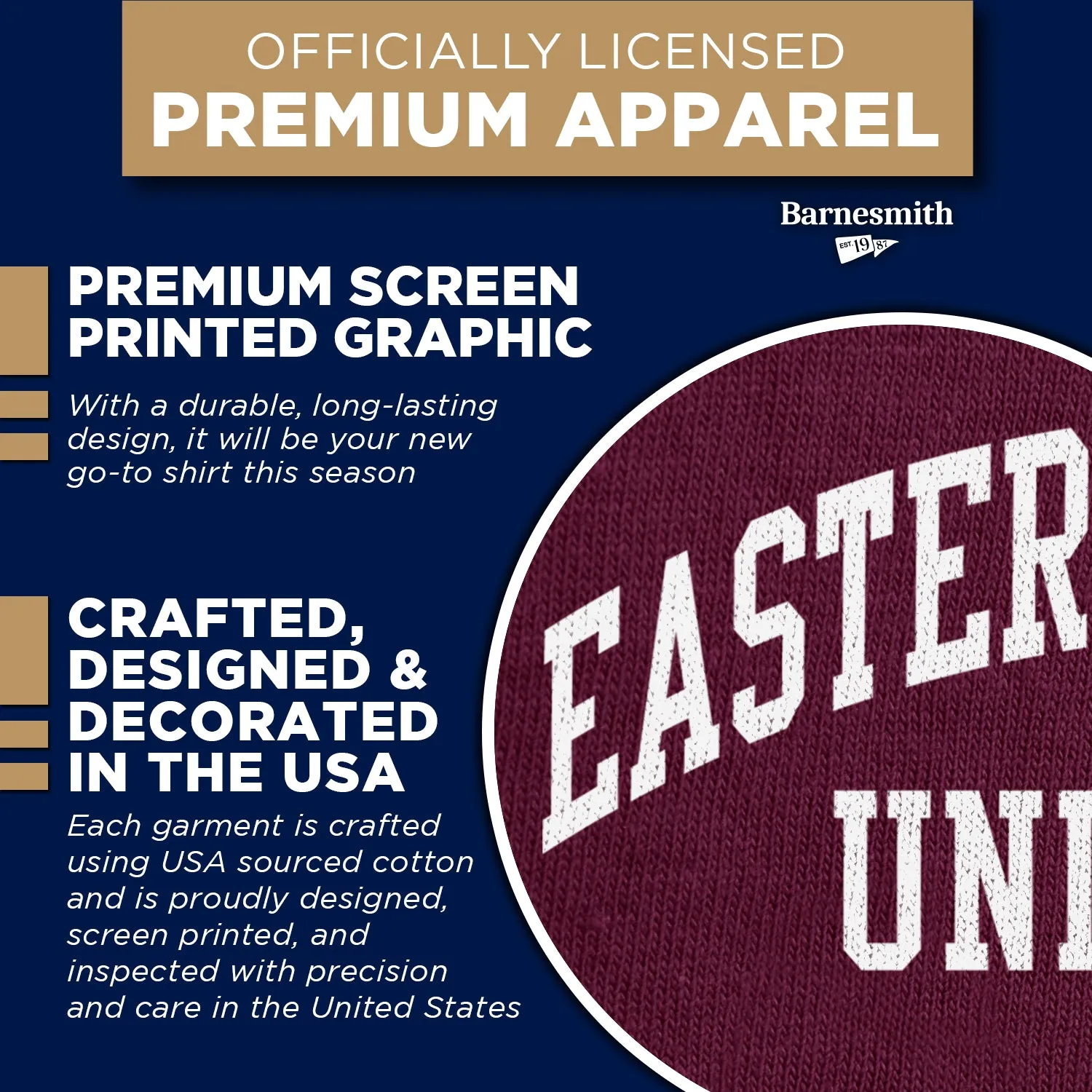 Eastern Kentucky University Classic T-Shirt (Maroon) sold by Barnesmith product image thumbnail 4