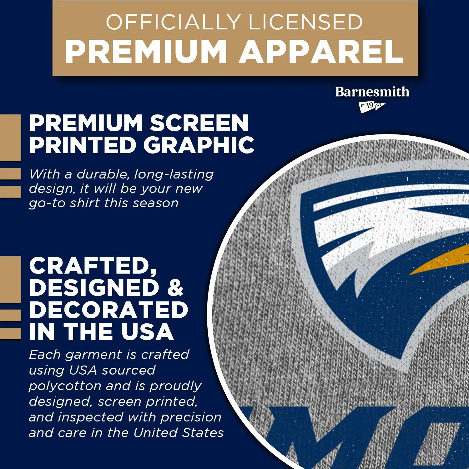 Emory University Spirit T-Shirt (Charcoal Grey) sold by Barnesmith product image thumbnail 4