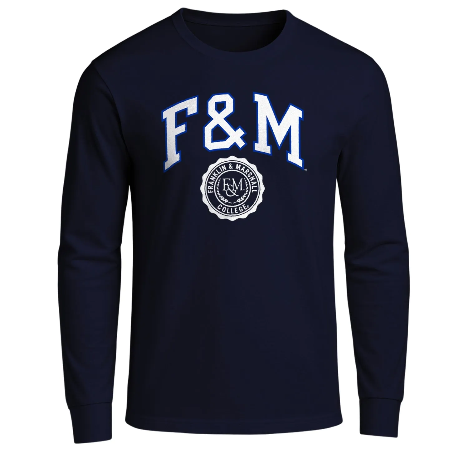 Franklin & Marshall College Heritage Long Sleeve T-Shirt (Navy) sold by Barnesmith