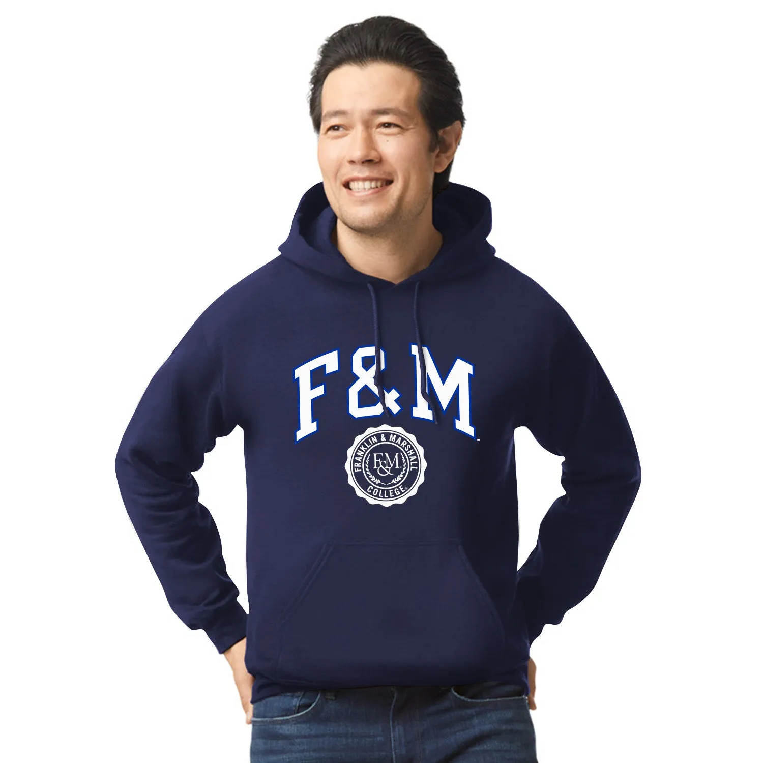 Franklin & Marshall College Heritage Hooded Sweatshirt (Navy) sold by Barnesmith product image thumbnail 2