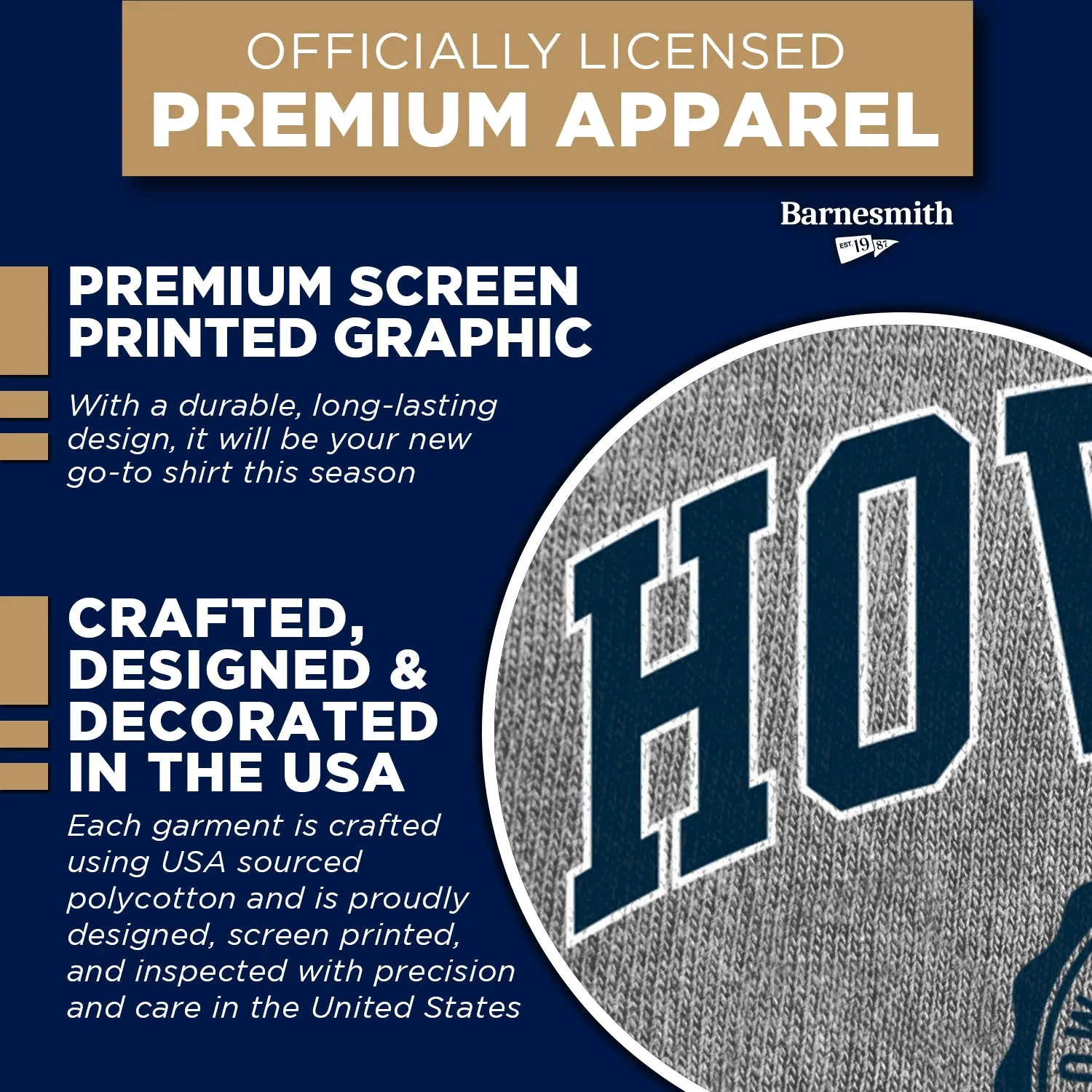 Howard University Heritage T-Shirt (Charcoal Grey) sold by Barnesmith product image thumbnail 4