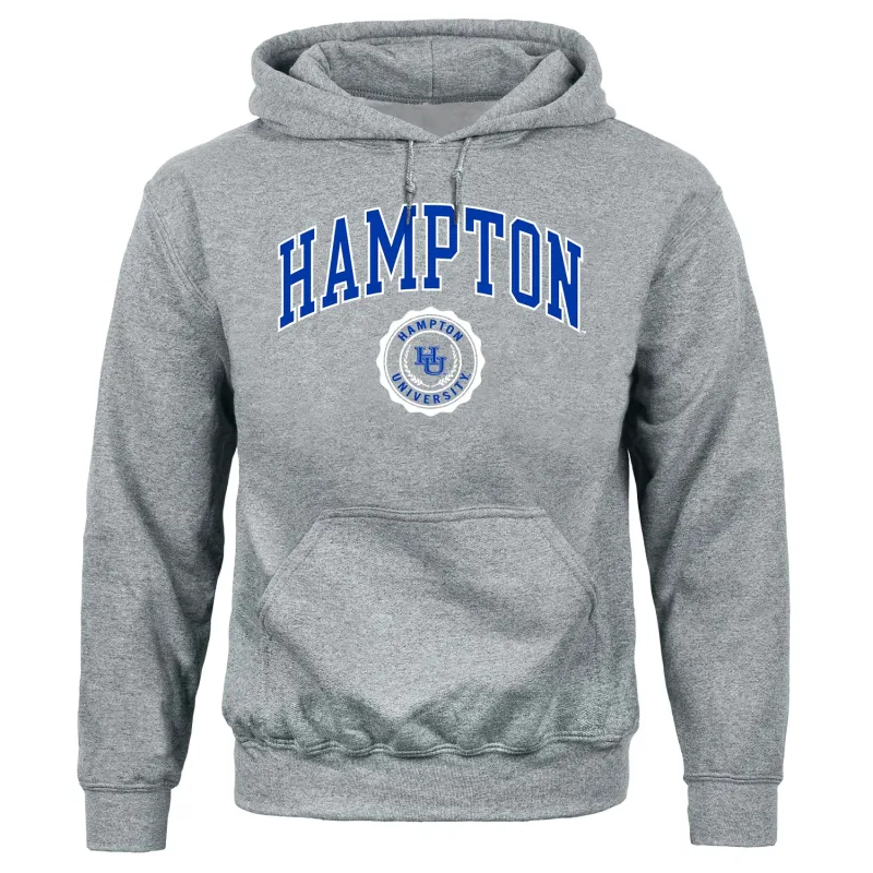 Hampton University Heritage Hooded Sweatshirt (Charcoal Grey) sold by Barnesmith