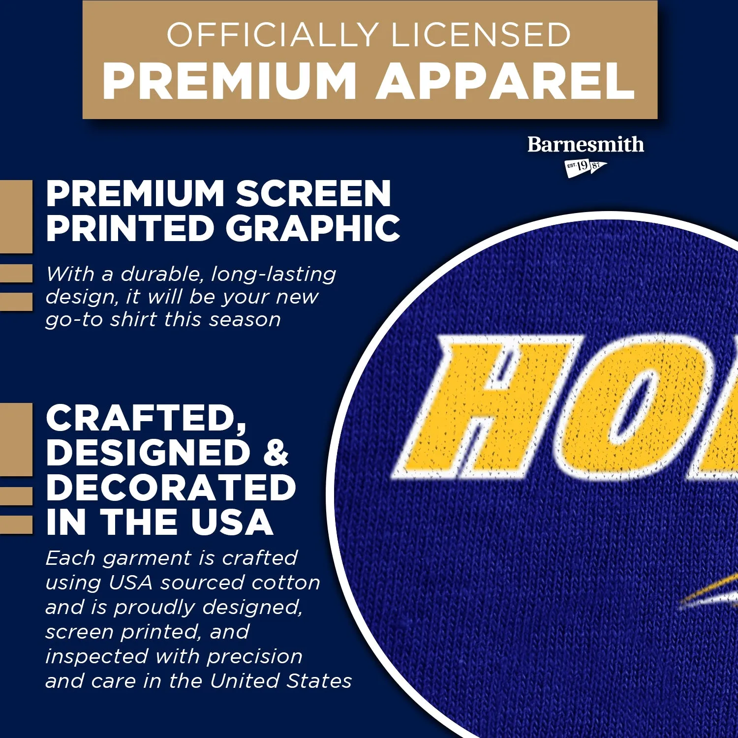 Hofstra University Spirit T-Shirt (Navy) sold by Barnesmith product image thumbnail 4