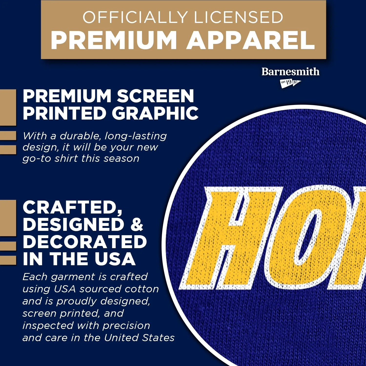 Hofstra University Heritage T-Shirt (Navy) sold by Barnesmith product image thumbnail 4