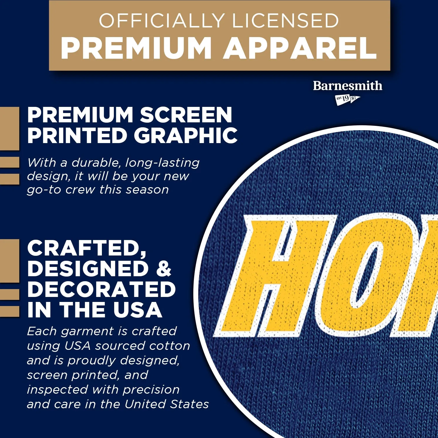 Hofstra University Heritage Sweatshirt (Navy) sold by Barnesmith product image thumbnail 4