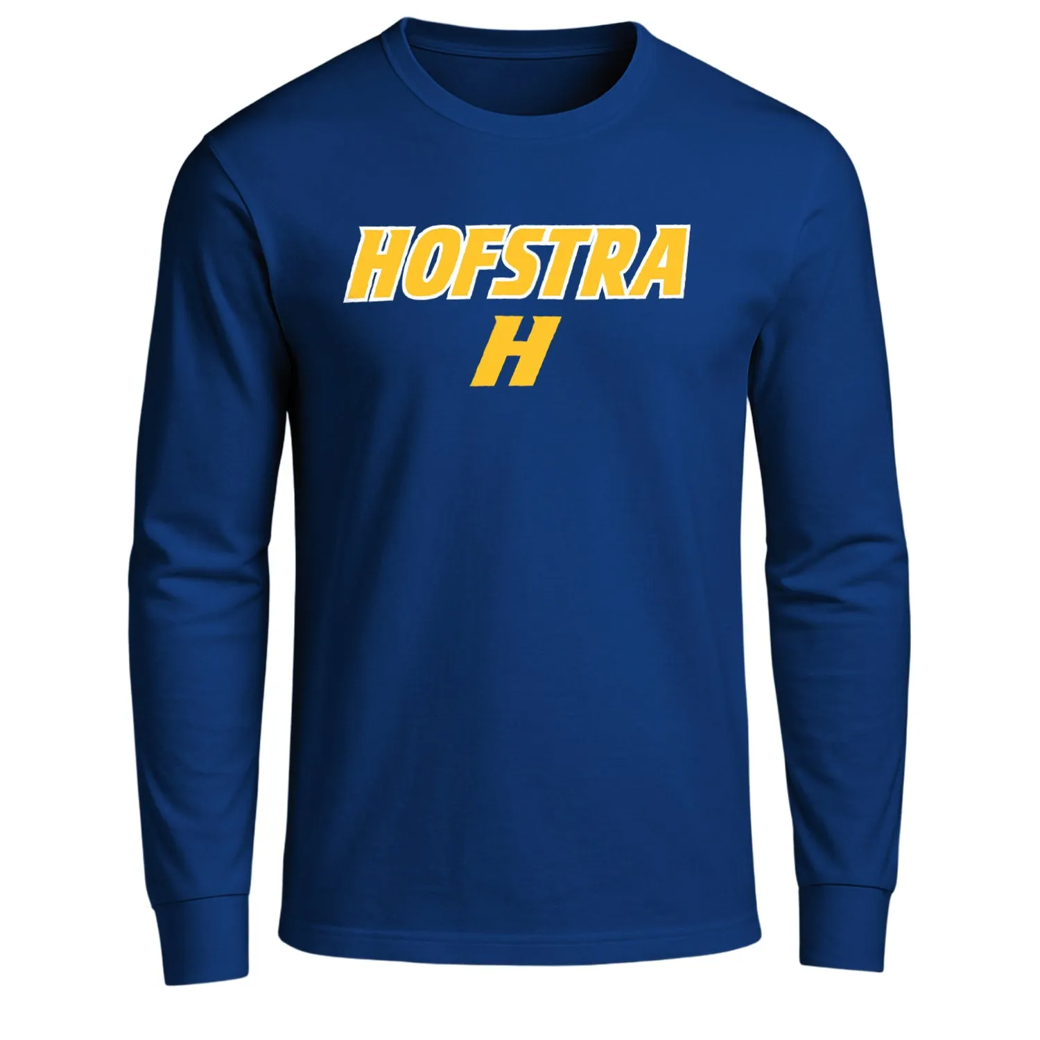 Hofstra University Heritage Long Sleeve T-Shirt (Navy) sold by Barnesmith