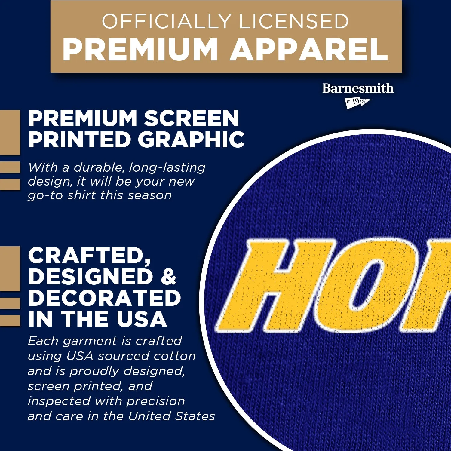 Hofstra University Classic T-Shirt (Navy) sold by Barnesmith product image thumbnail 4