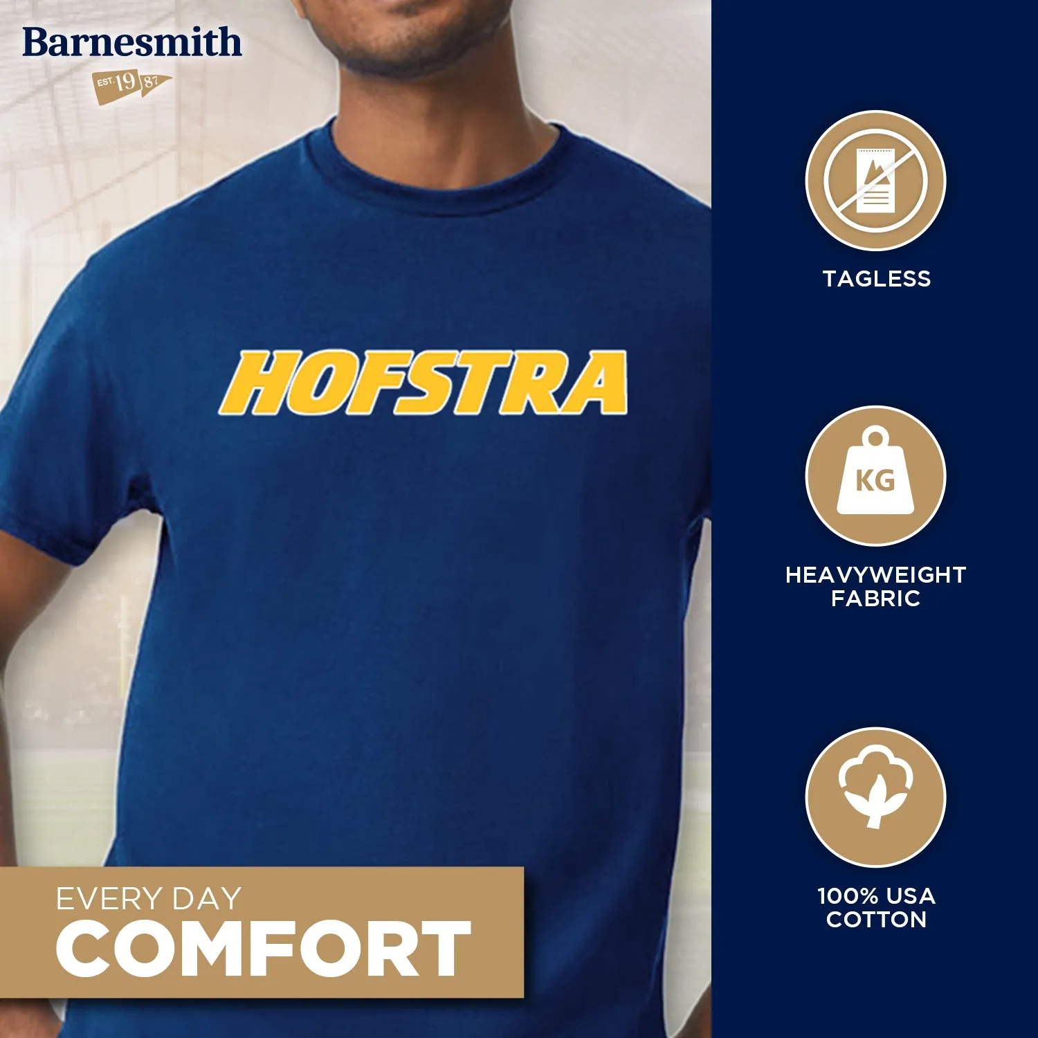 Hofstra University Classic T-Shirt (Navy) sold by Barnesmith product image thumbnail 3
