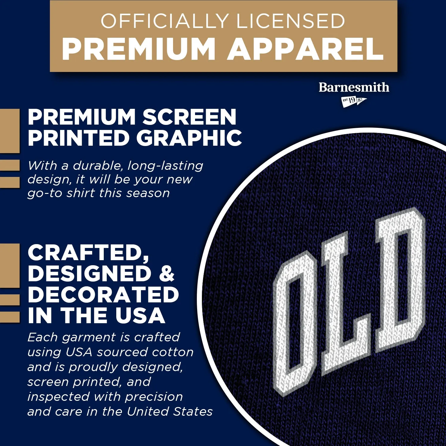 Old Dominion University Spirit T-Shirt (Navy) sold by Barnesmith product image thumbnail 4